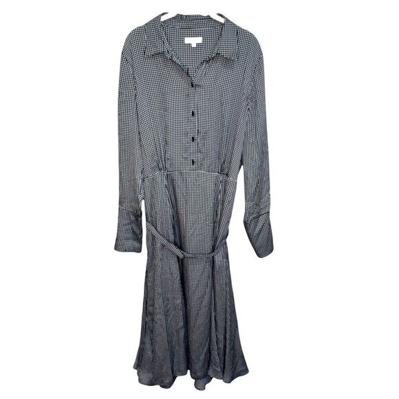 Equipment Dress Size 12 Black White Long Sleeve Short Bancort NEW $450 - Picture 2 of 9